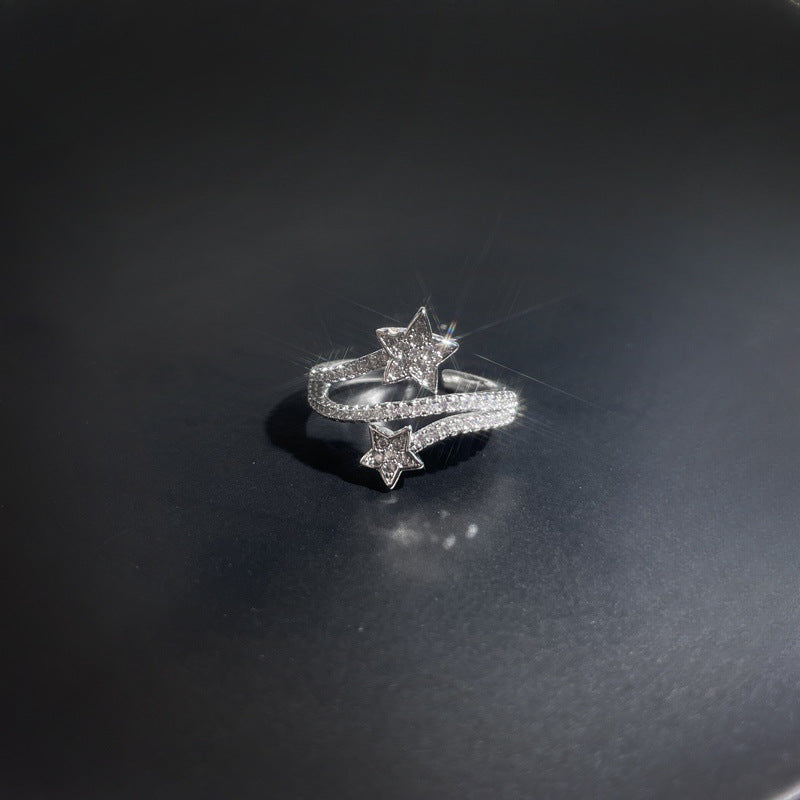 Swirl Star Zircon Ring