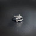 Swirl Zircon Star Ring