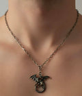 Antique Bronze Dragon Necklace