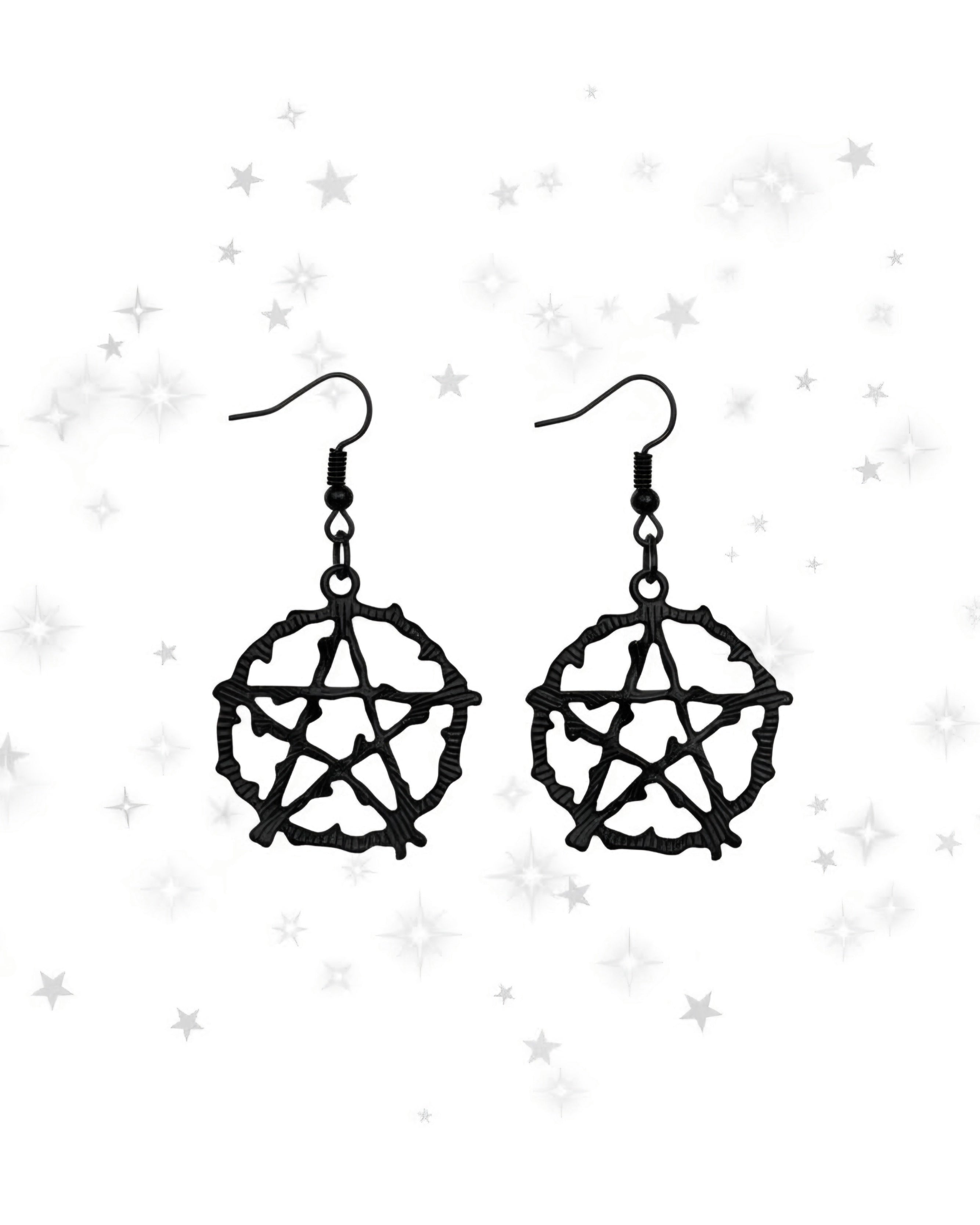 Pentagram Dangle Earrings