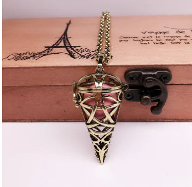 Glass Sphere Locket Necklace