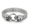 2 Skulls with Ring Bracelet