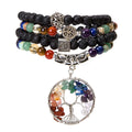 108 Mala Beads Bracelet - 7 Chakra- Tree of Life