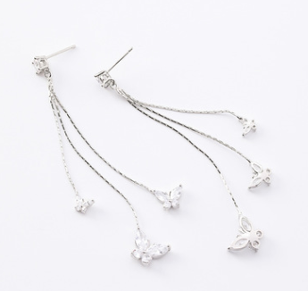925 Silver Butterfly Earrings