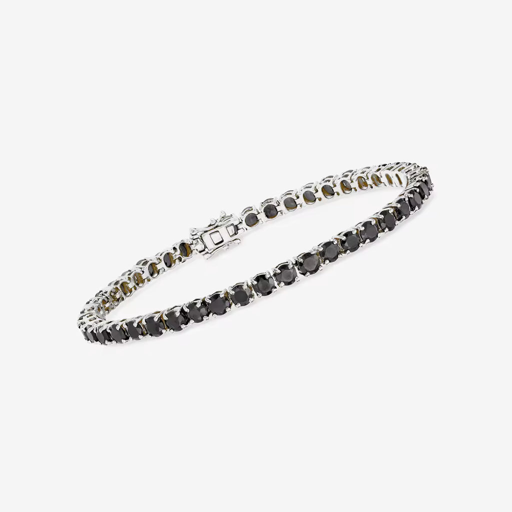 Moissanite GRA Certified Women's 7" Black Tennis Bracelet