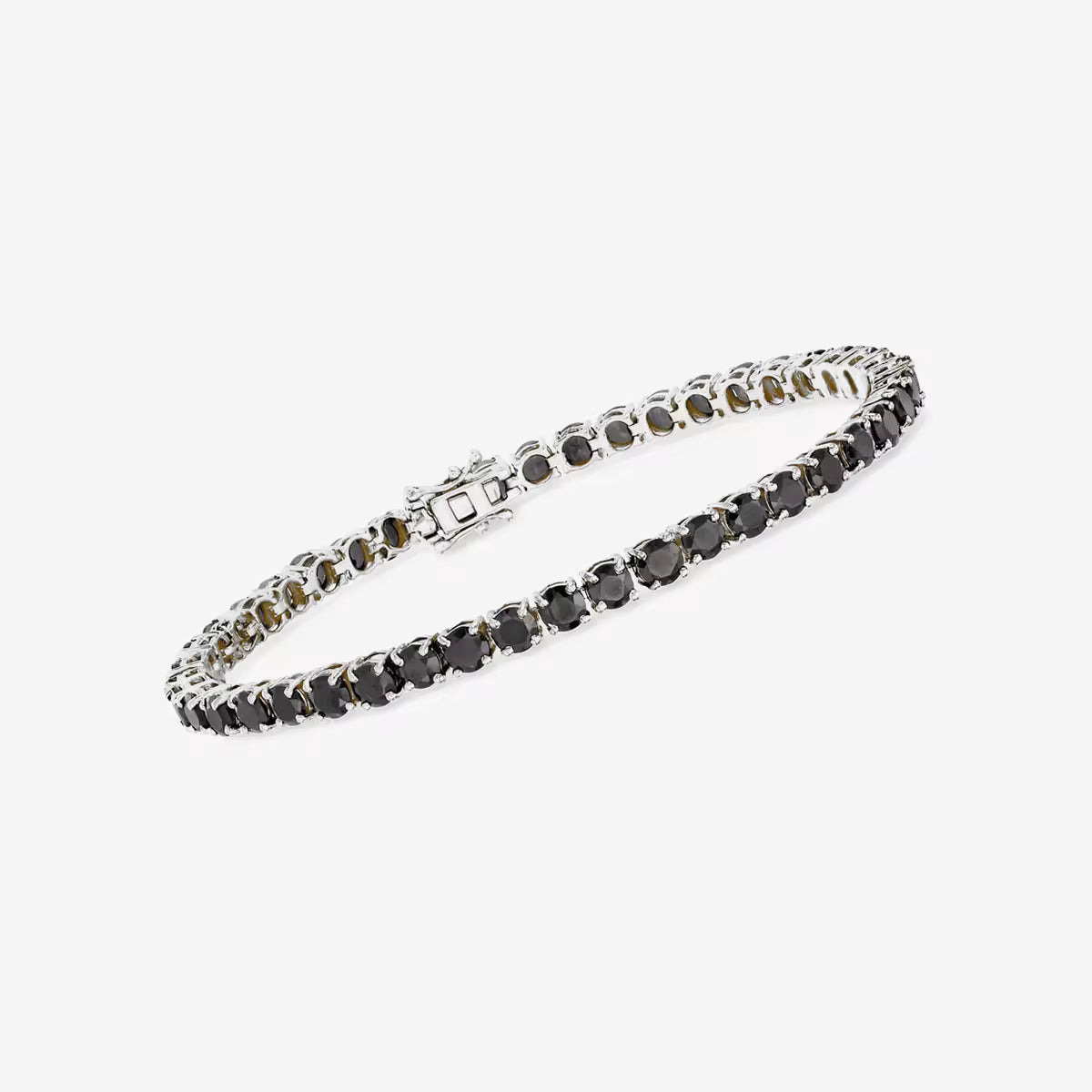 Moissanite GRA Certified Women's 7" Black Tennis Bracelet
