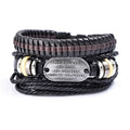 Leather Braided Bracelet Set