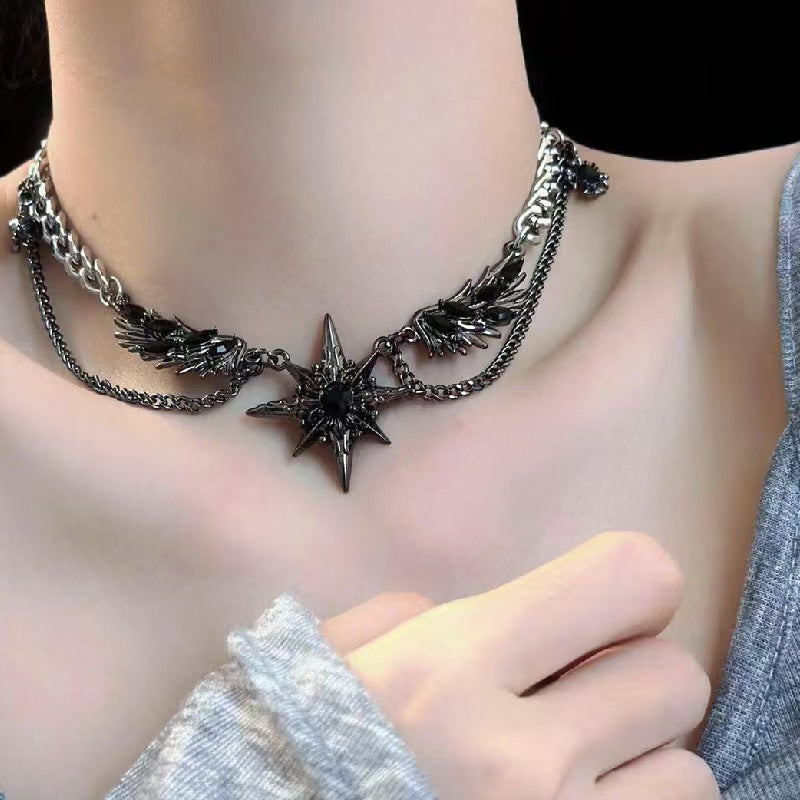 Wings and Starburst Necklace