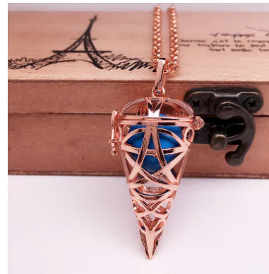 Glass Sphere Locket Necklace