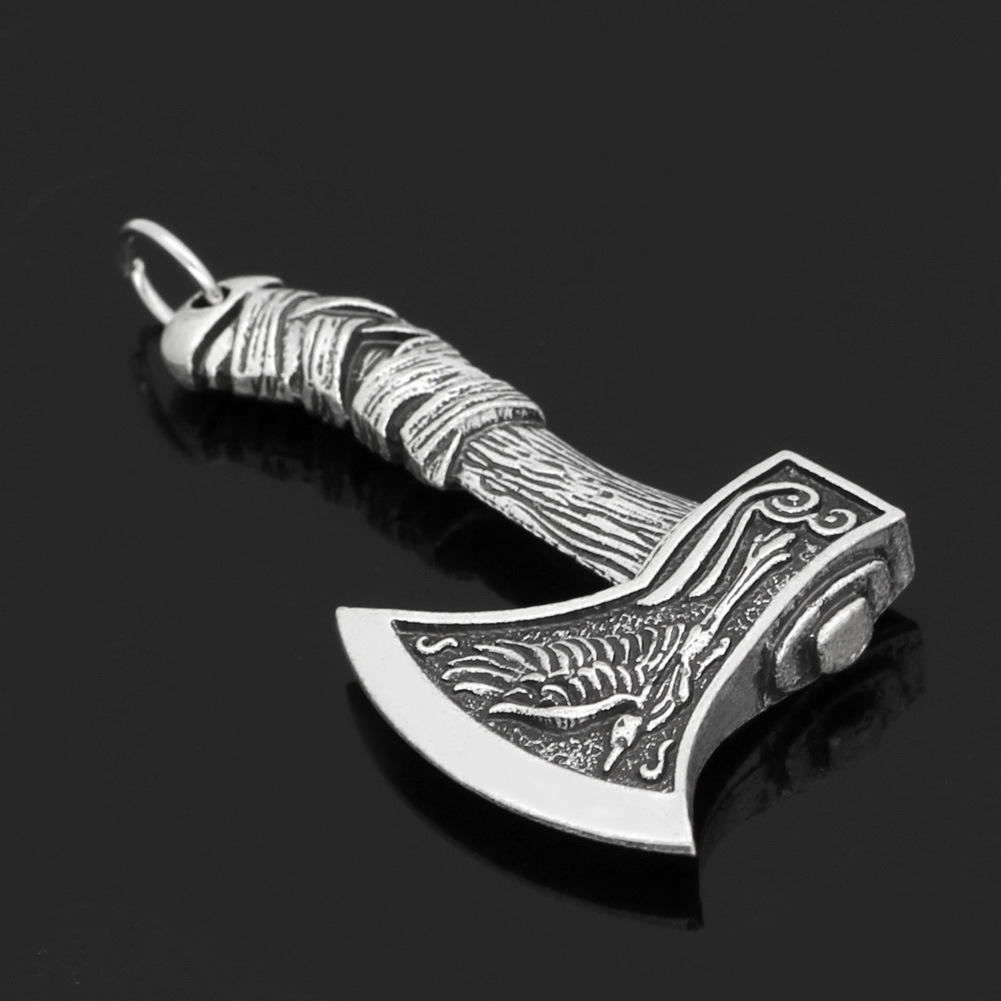 Viking Celtic Axe Pendant Chain Necklace