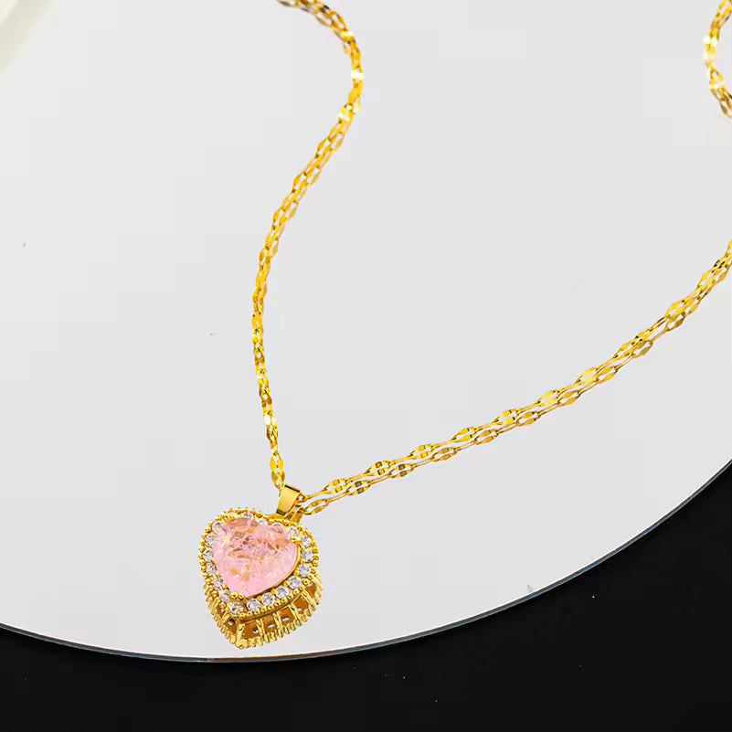 Pink Diamond Collarbone Chain