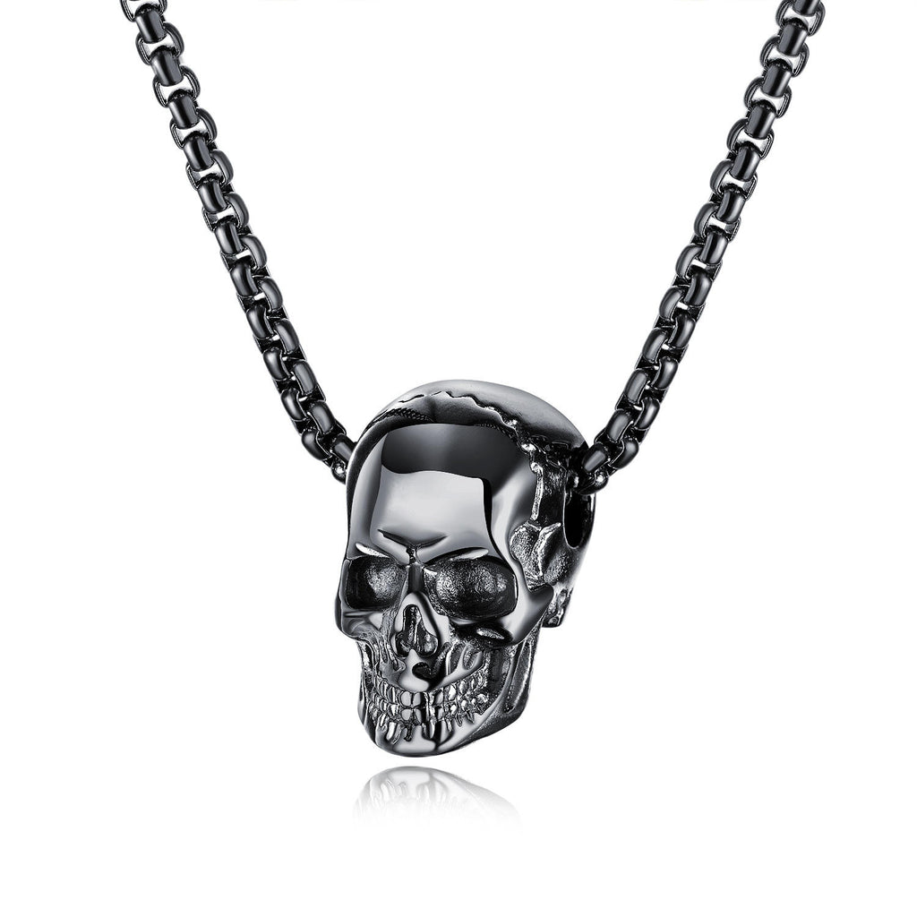 Goth Style Single Skull Chain Necklace