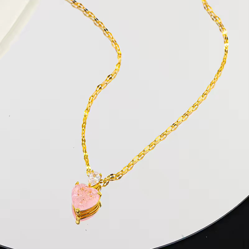 Pink Diamond Collarbone Chain