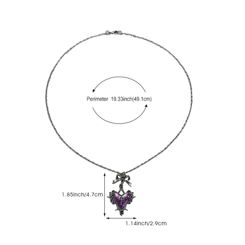 Goth Punk Heart Necklace