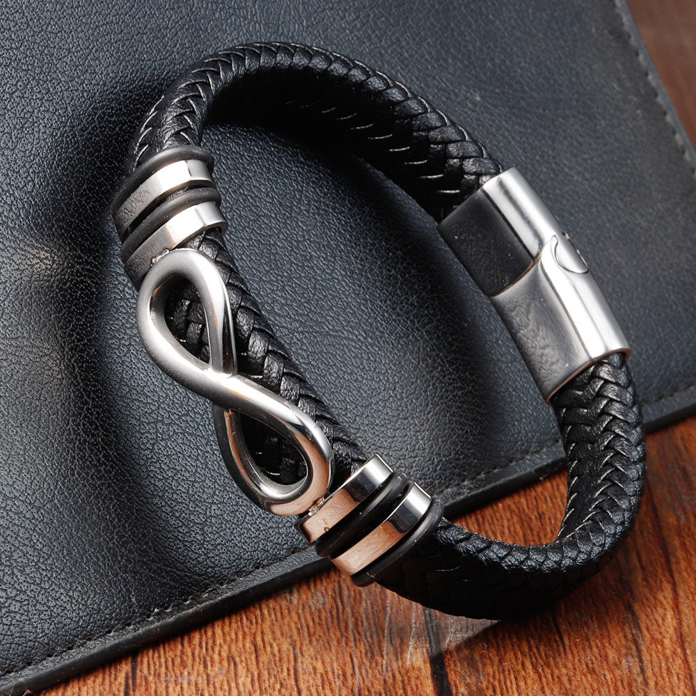 Infinity Loop Leather Bracelet