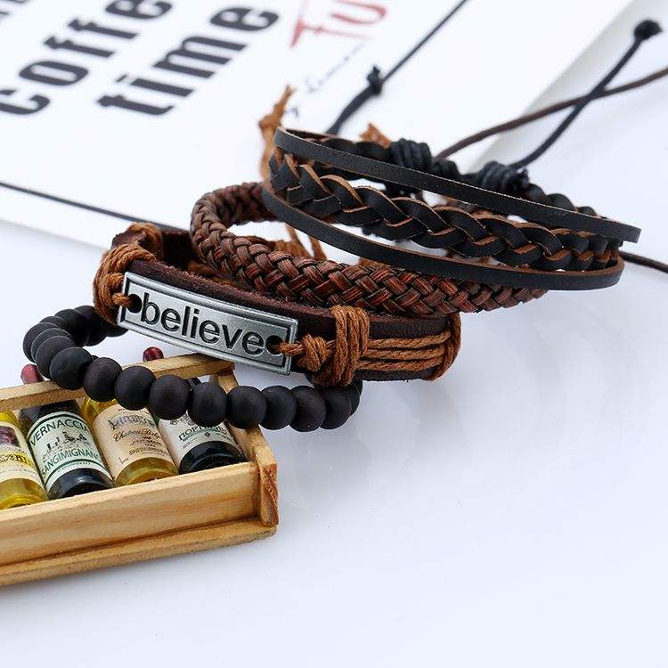 Leather Believe Faith Bracelets