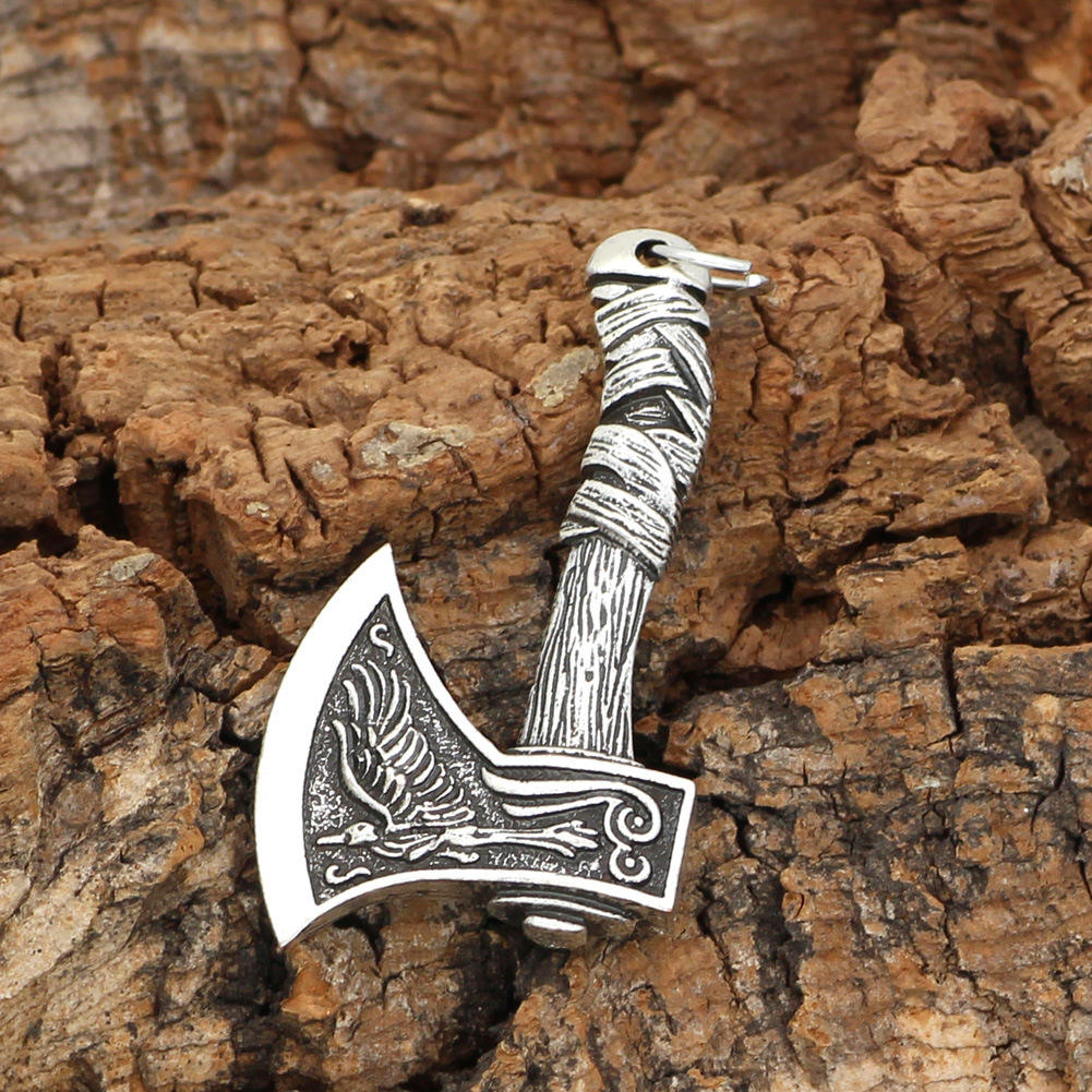 Viking Celtic Axe Pendant Chain Necklace