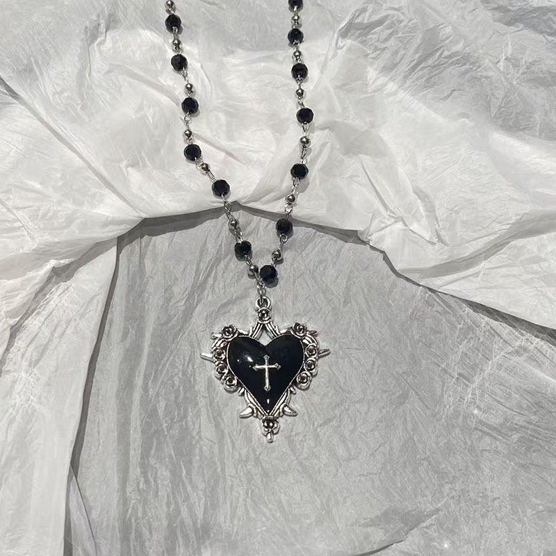 Goth Punk Style Beaded Chain with Pendant