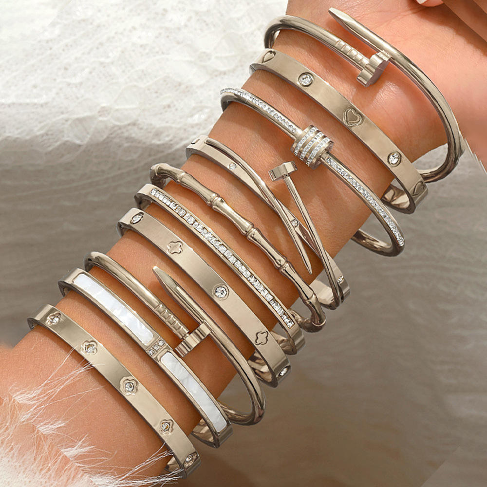 Chunky Silver Bangles