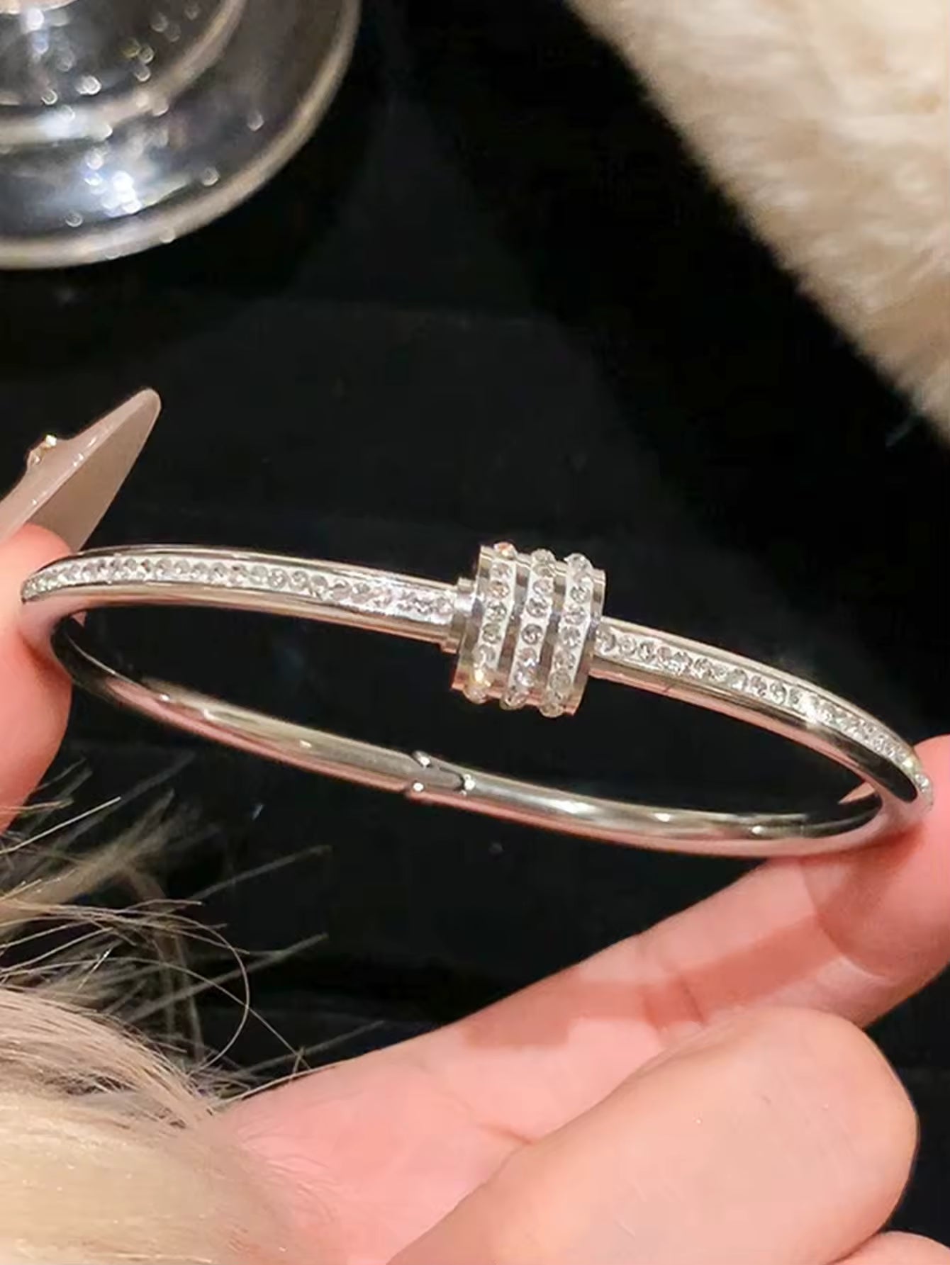 Chunky Silver Bangles