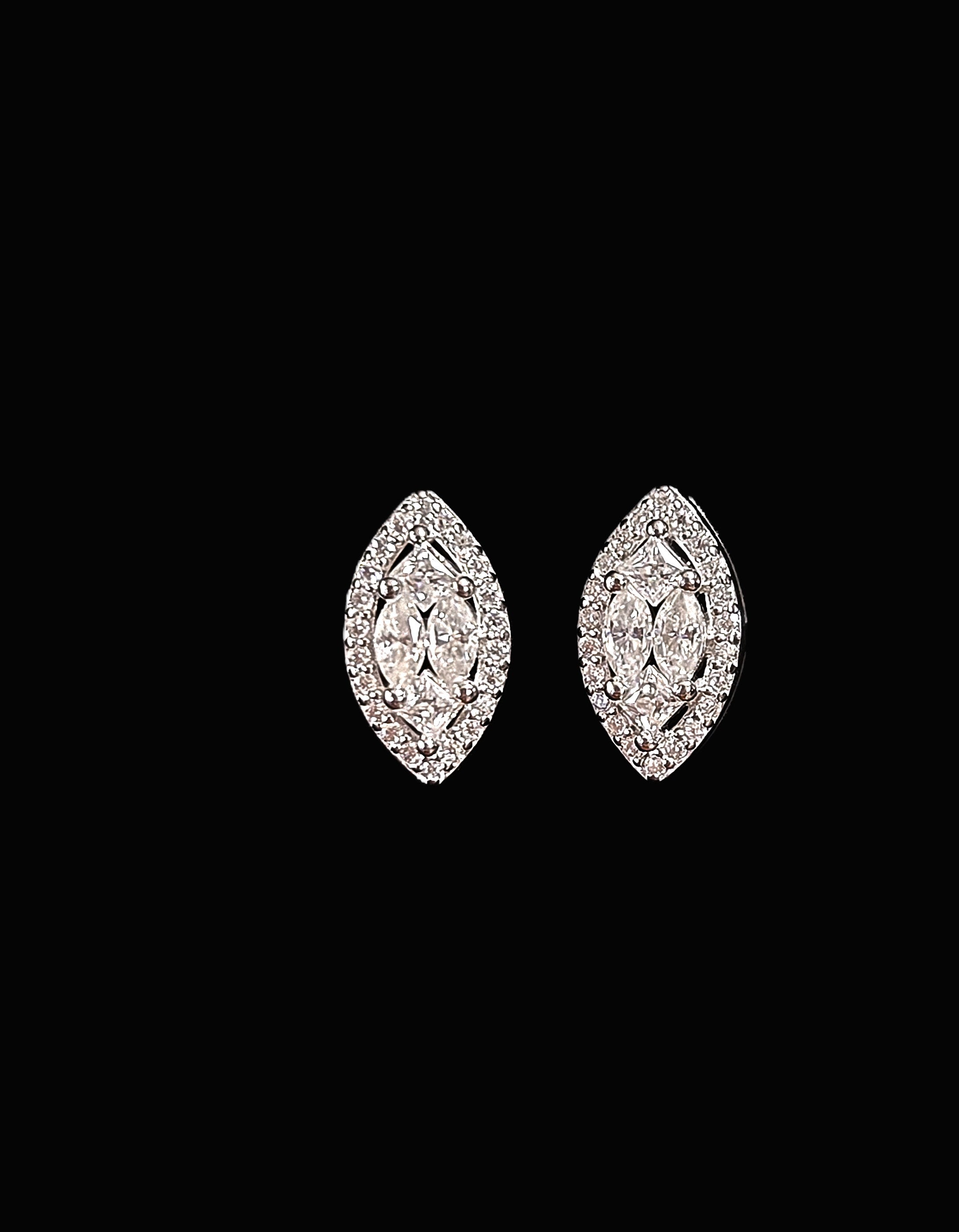 GRA Certified Moissanite Marquise Earrings