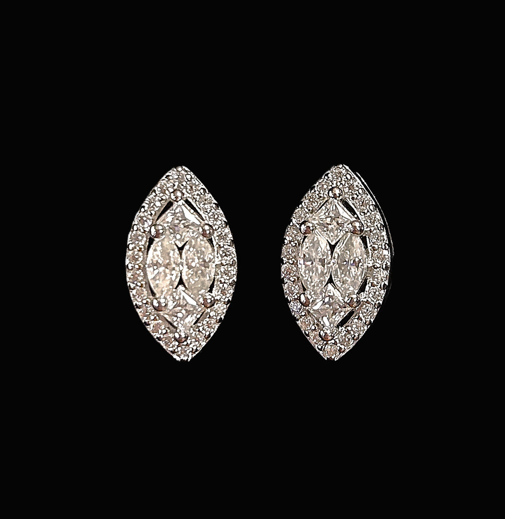 GRA Certified Moissanite Marquise Earrings