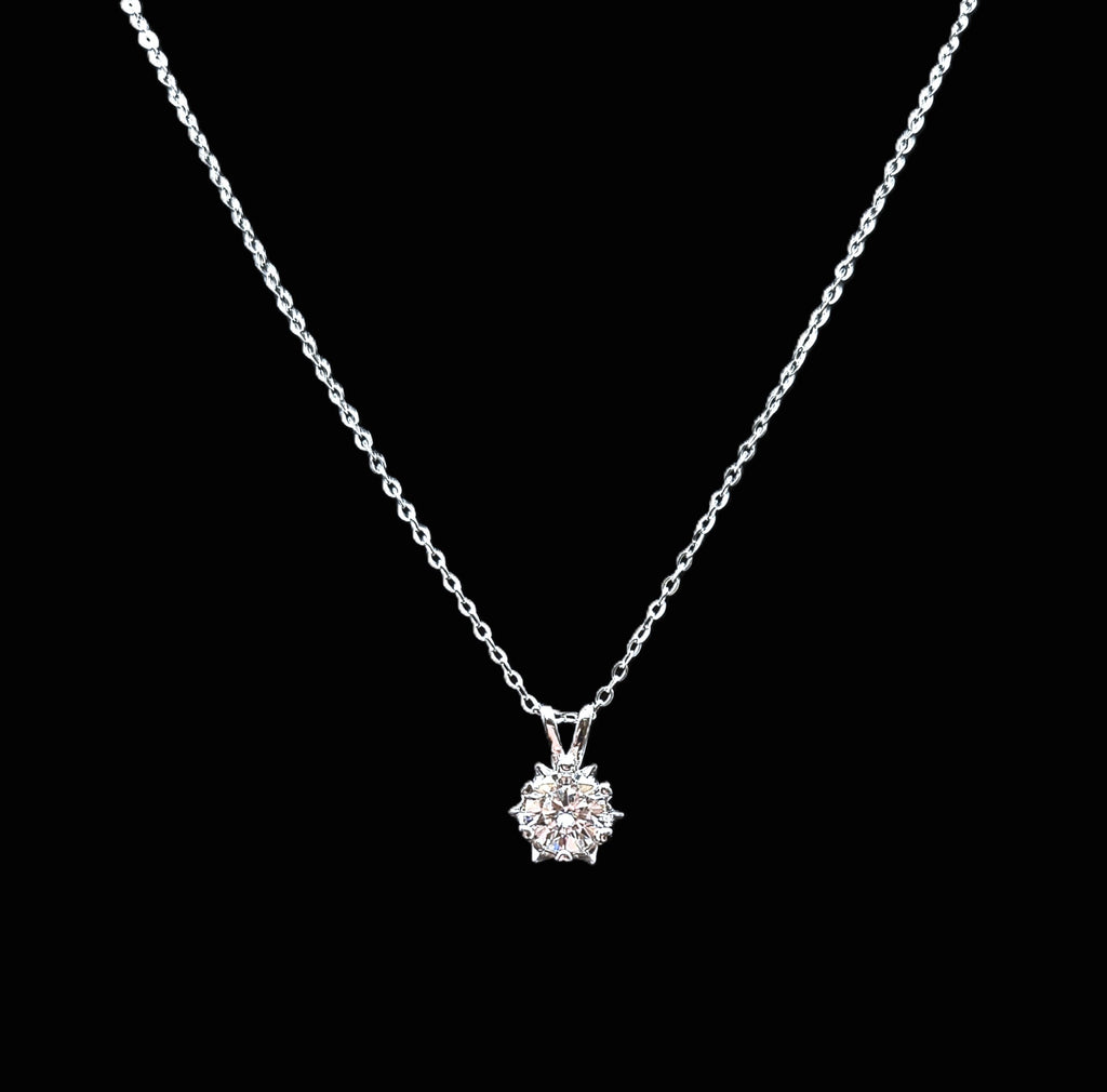 Moissanite GRA Certified 1 CT solitaire Necklace