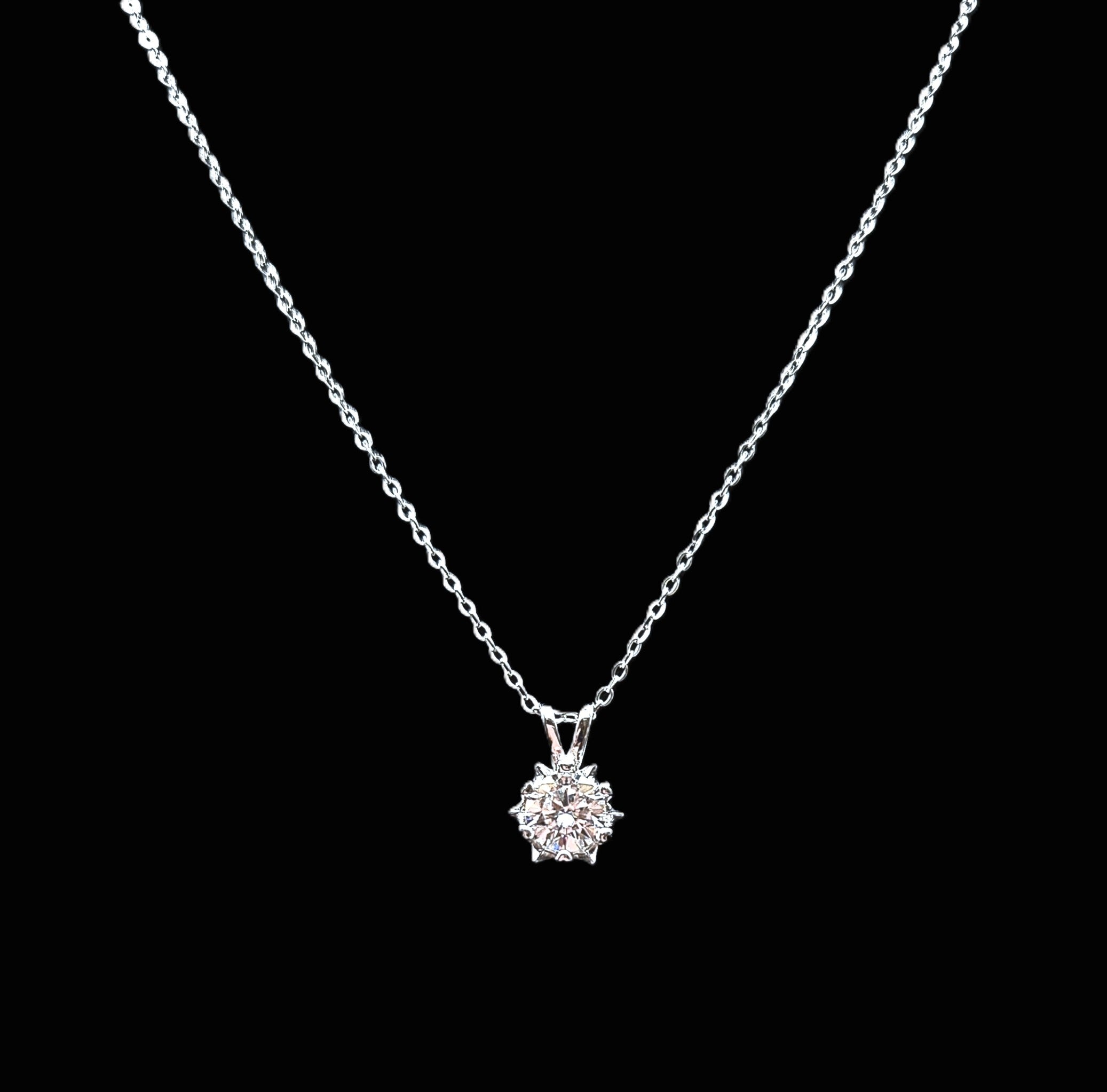 Moissanite GRA Certified 1 CT solitaire Necklace