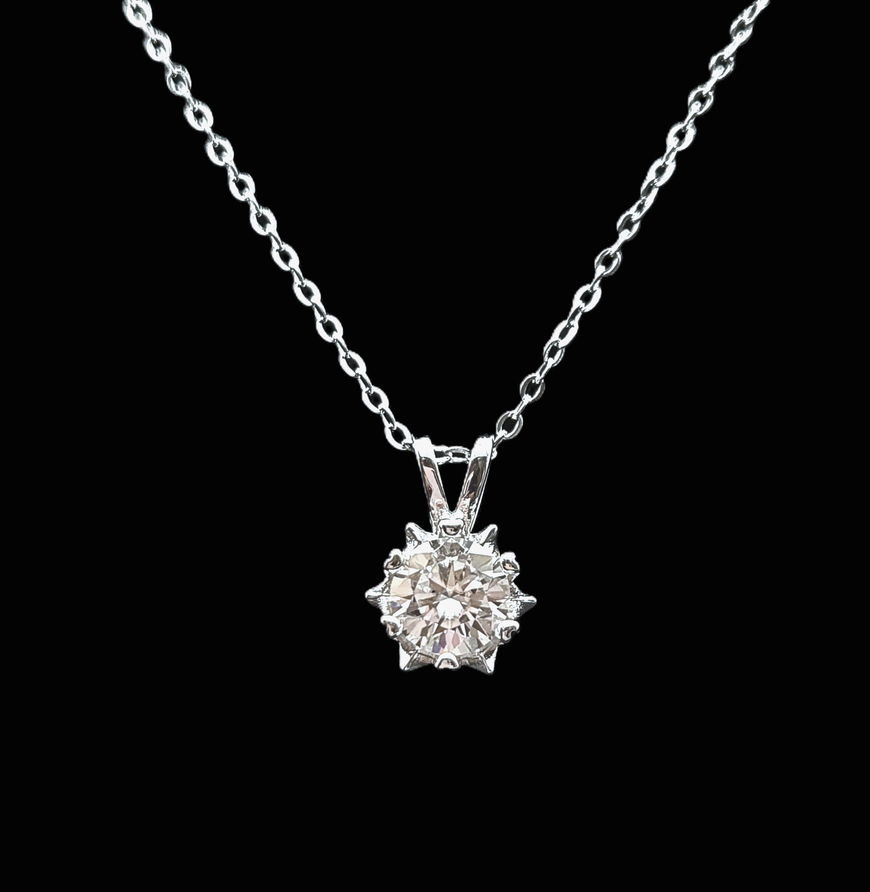 Moissanite GRA Certified 1 CT solitaire Necklace