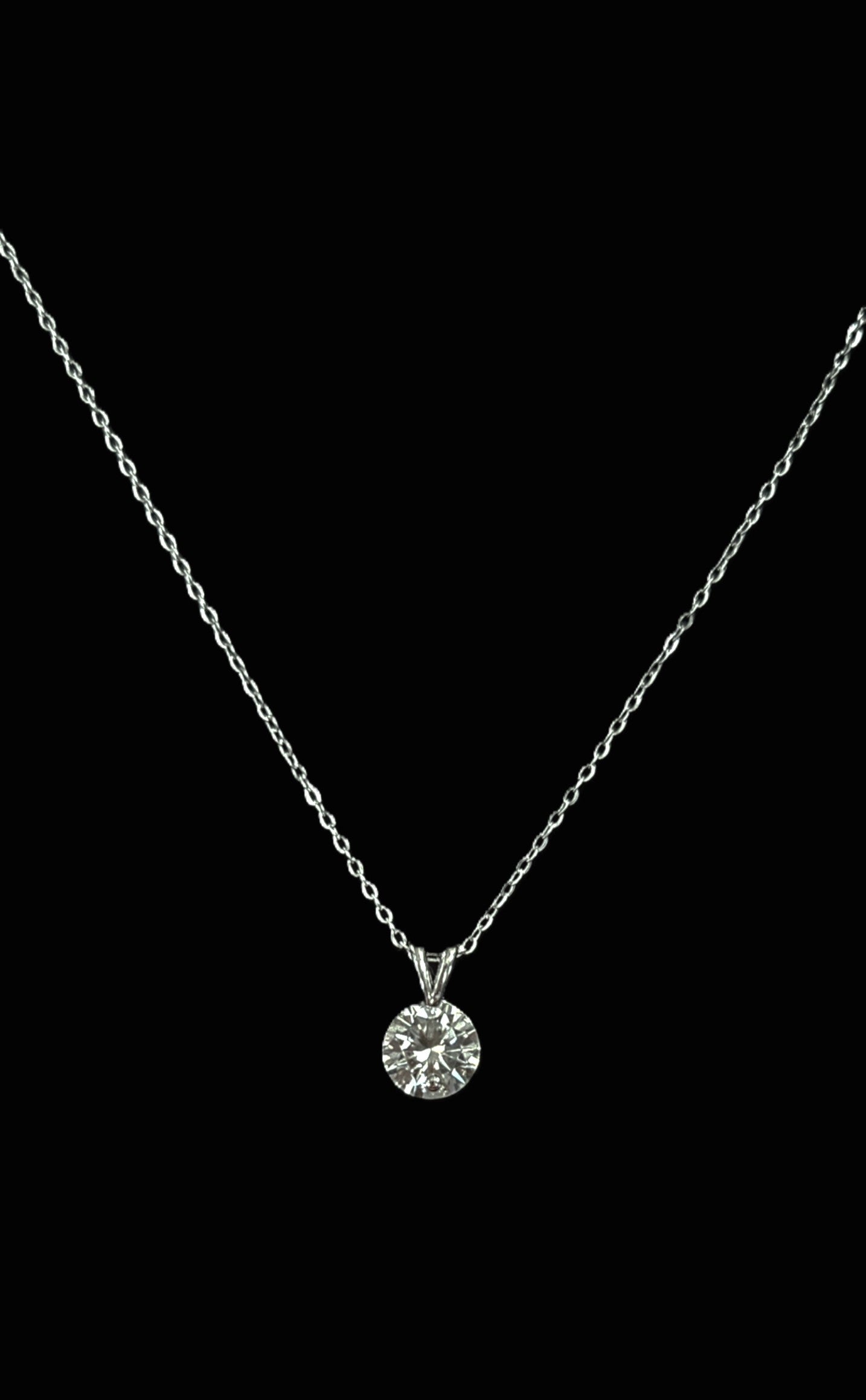 Moissanite GRA Certified Traditional Solitaire Necklace