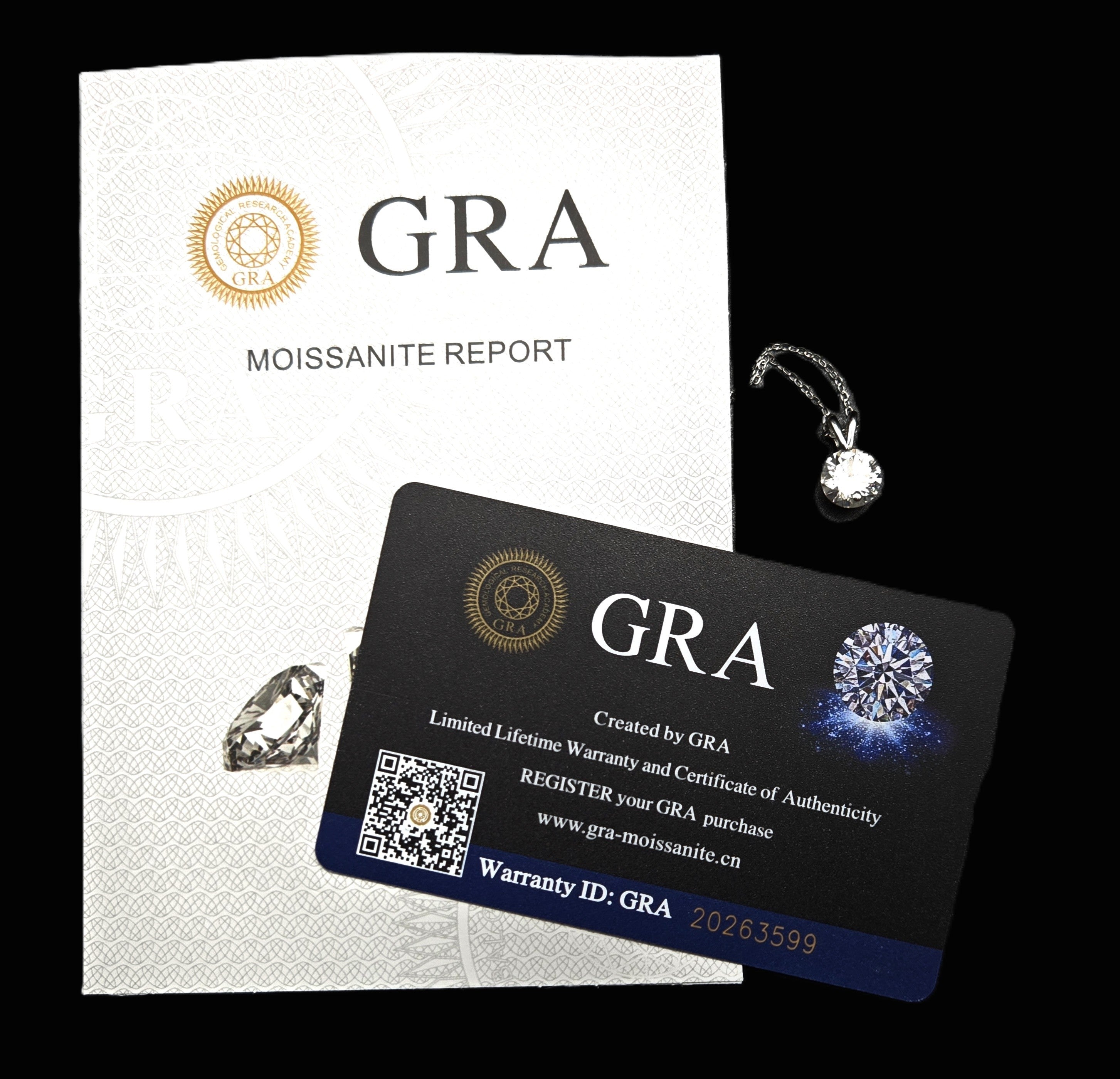 Moissanite GRA Certified Traditional Solitaire Necklace