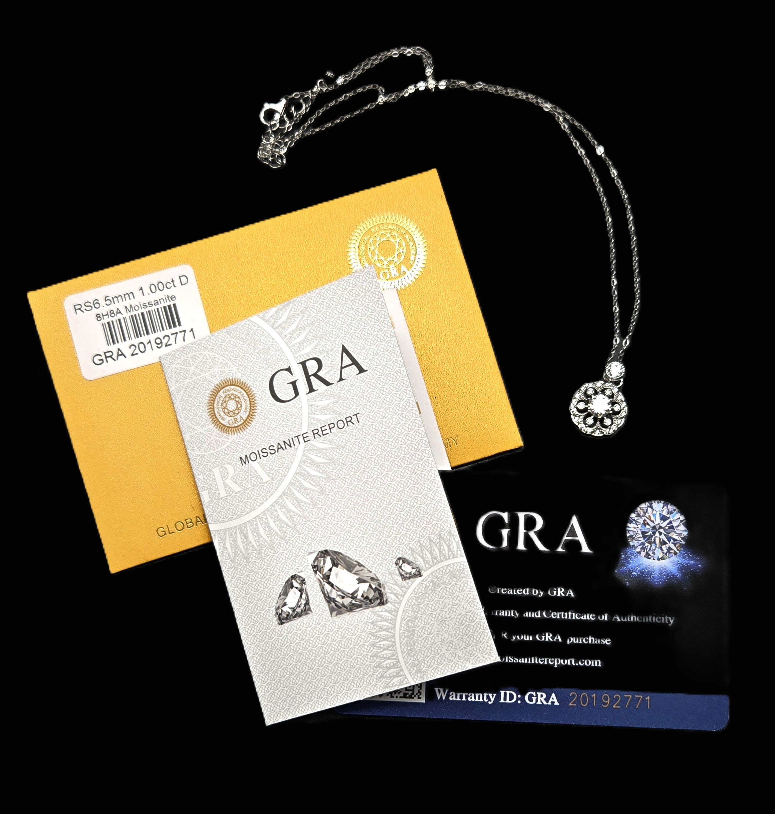 Moissanite GRA Certified Multi Stone Necklace