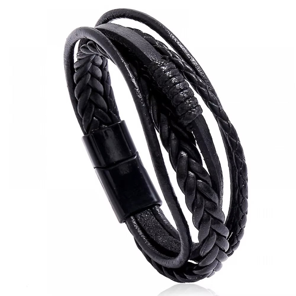 Modern 5 Strand Leather Bracelet