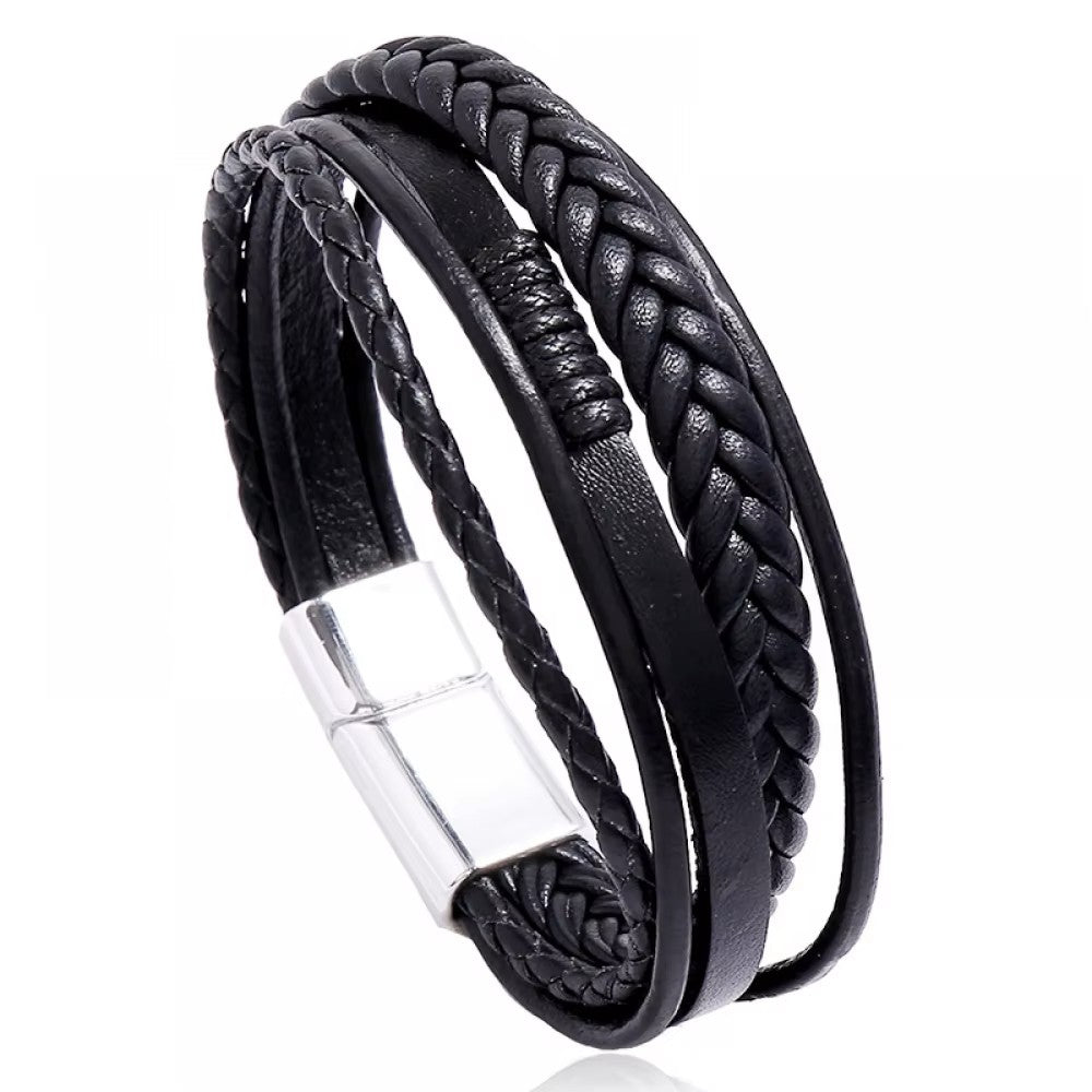 Modern 5 Strand Leather Bracelet