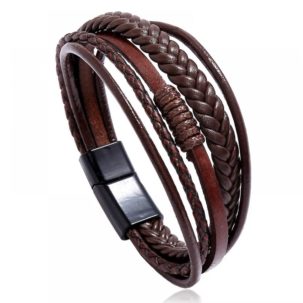 Modern 5 Strand Leather Bracelet