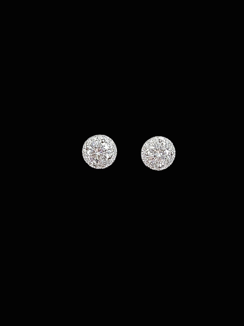 GRA Certified Moissanite Stud Earrings 1/2 CT