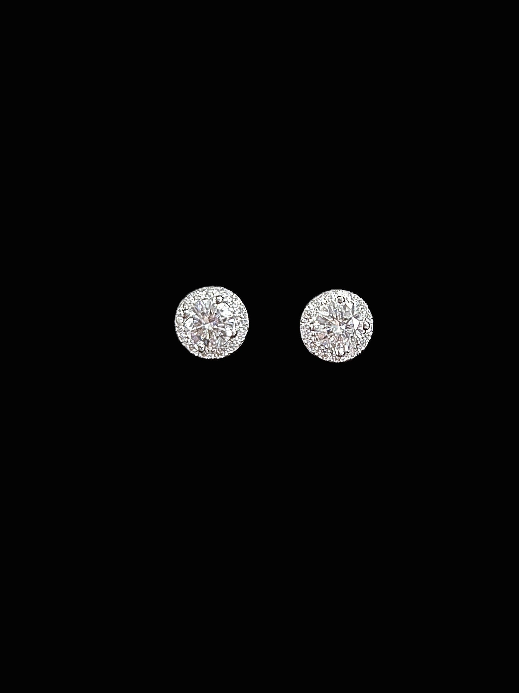 GRA Certified Moissanite Stud Earrings 1/2 CT
