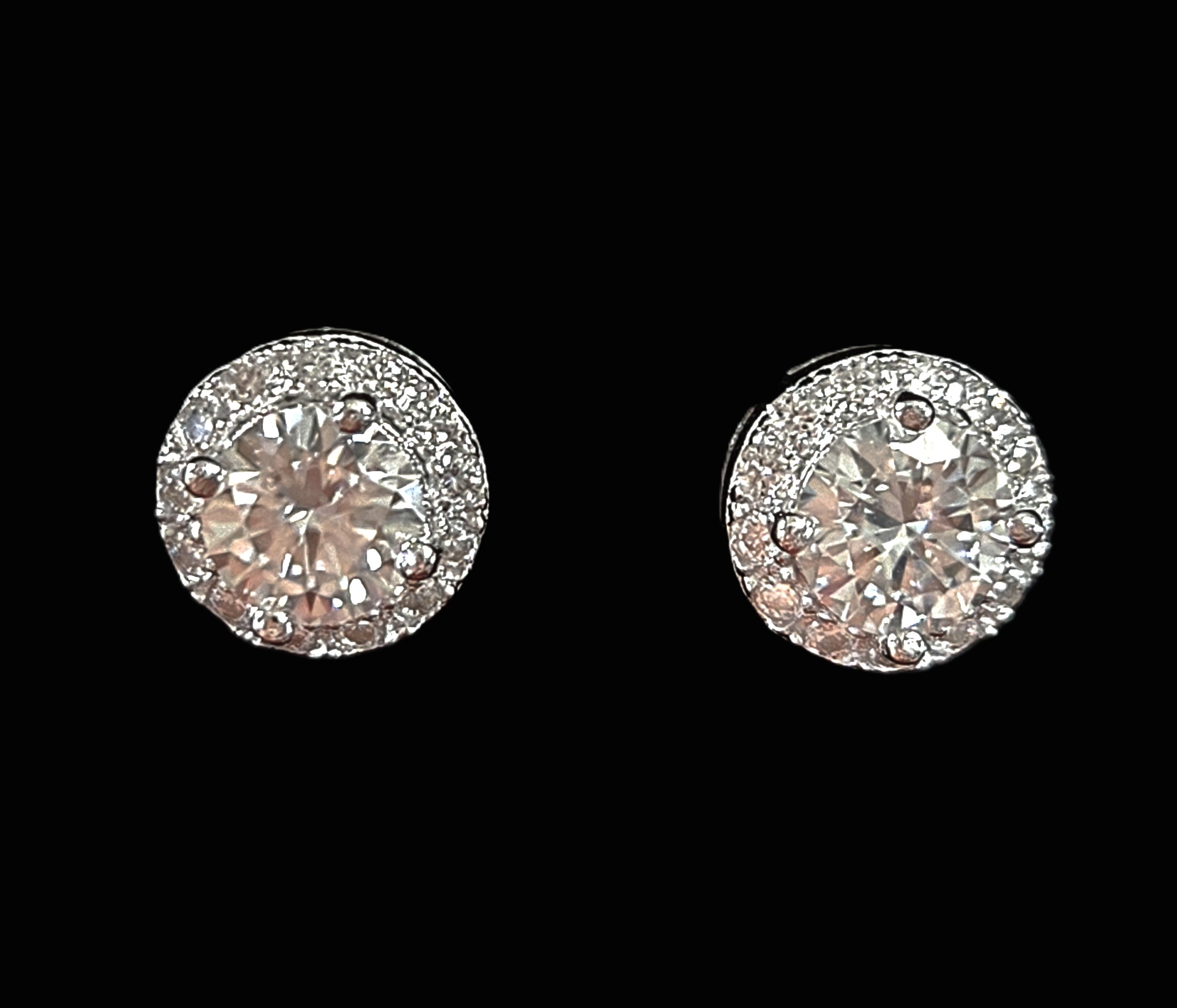 GRA Certified Moissanite Stud Earrings 1/2 CT