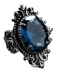 Vintage Style Lace Design Blue Zircon