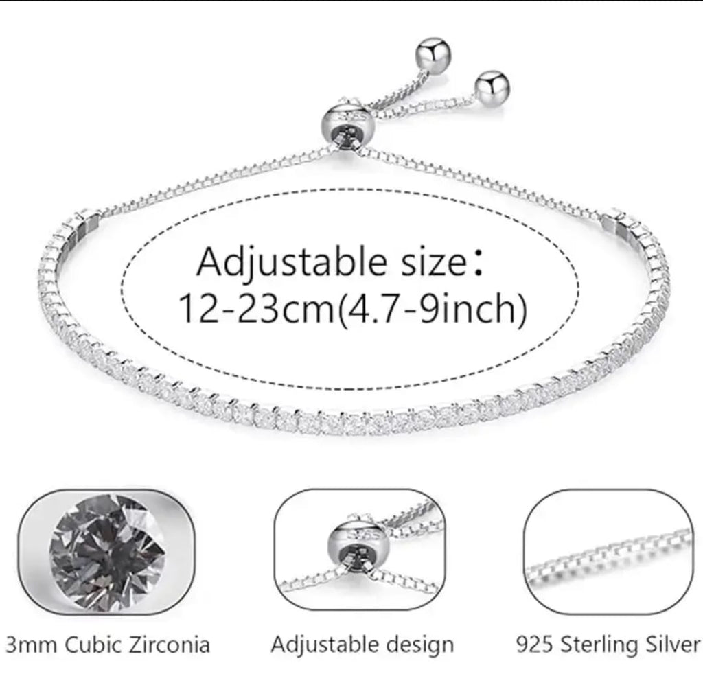 Sterling Silver Tennis Bracelet