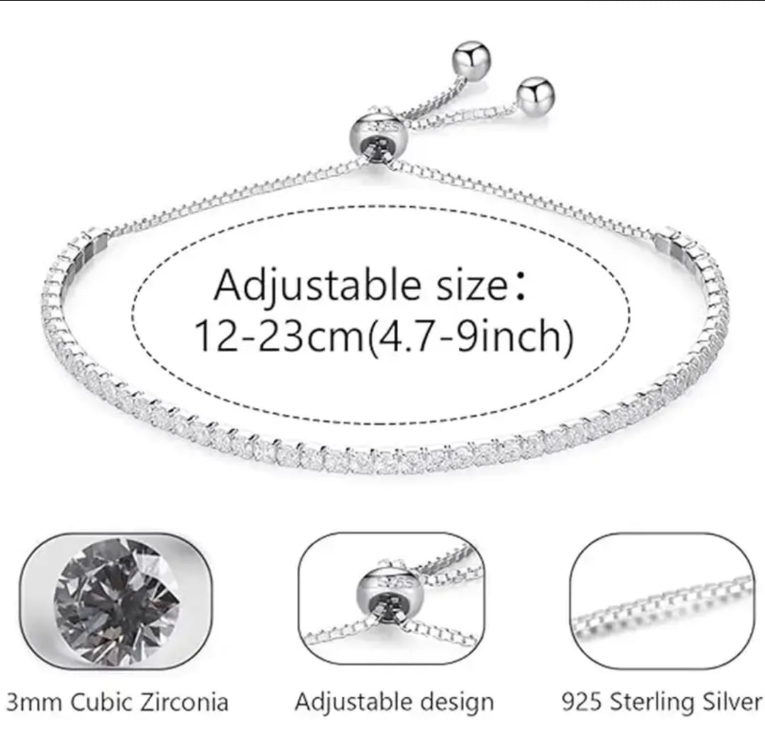 Sterling Silver Tennis Bracelet