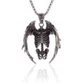 Winged Skeleton Torso Necklace