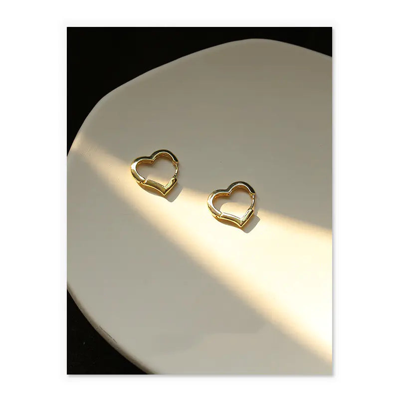Minimalist Heart Earrings