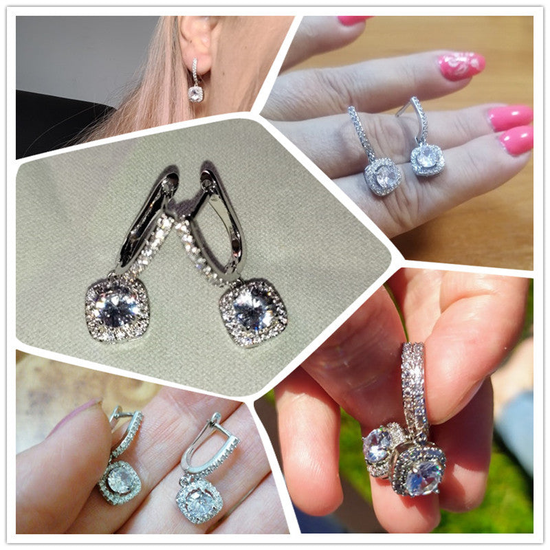 Luxury Square Zircon Earrings