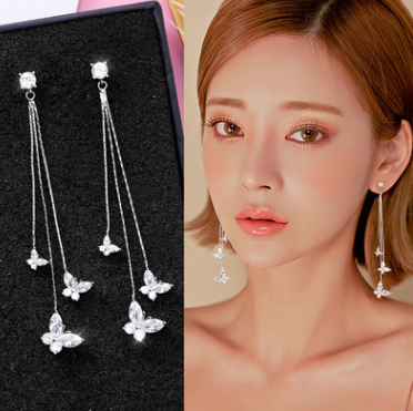 925 Silver Butterfly Earrings