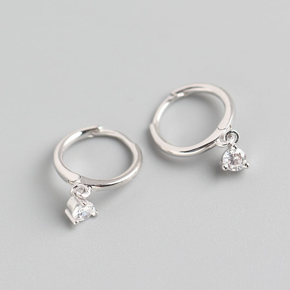 Luxury S925 Sterling Silver Diamond Earrings