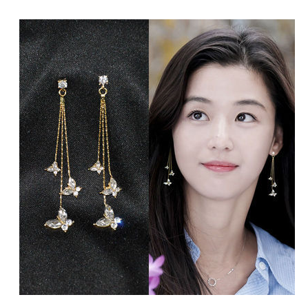 925 Silver Butterfly Earrings