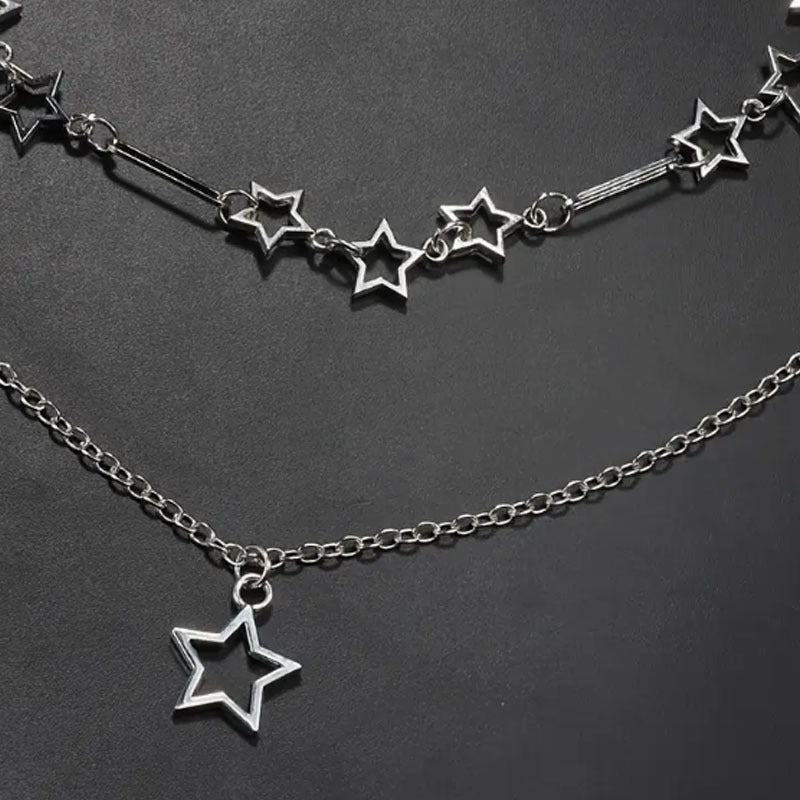 Double Chain Star Necklace