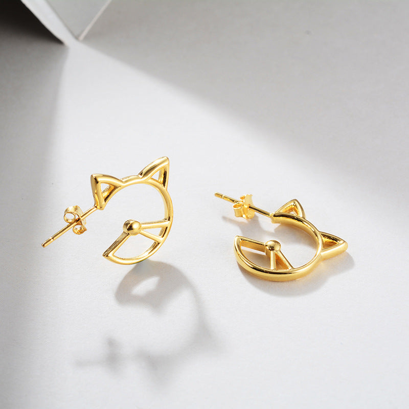 S925 Silver Cat Earrings