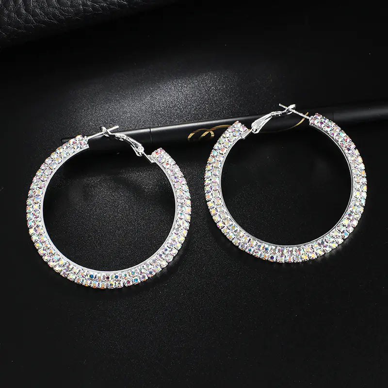 Crystal Hoop Earrings
